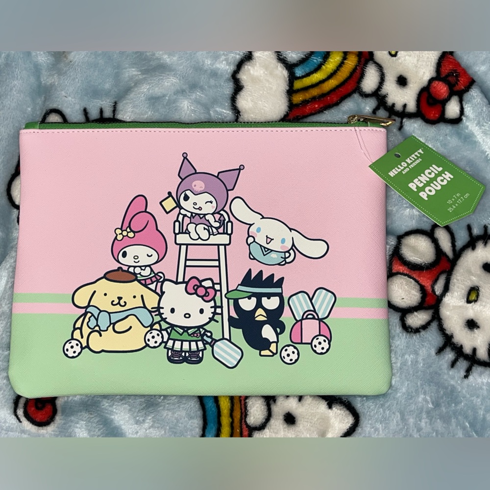 Hello Kitty and Friends Multicolor Pencil Pouch 10x7 NEW NWT